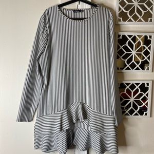 Black and white stripe dress